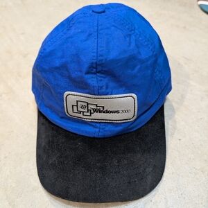 VTG Microsoft Windows 2000 Blue and Black Cap Bungie Back Yupoong
